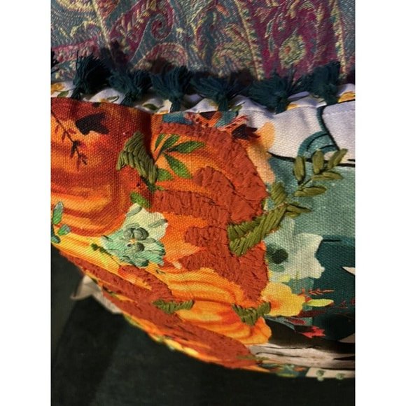 Pioneer Woman Tasseled Throw Pillow Harvest Dog Charlie Truck Pumpkin 18" Decor - Picture 3 of 5